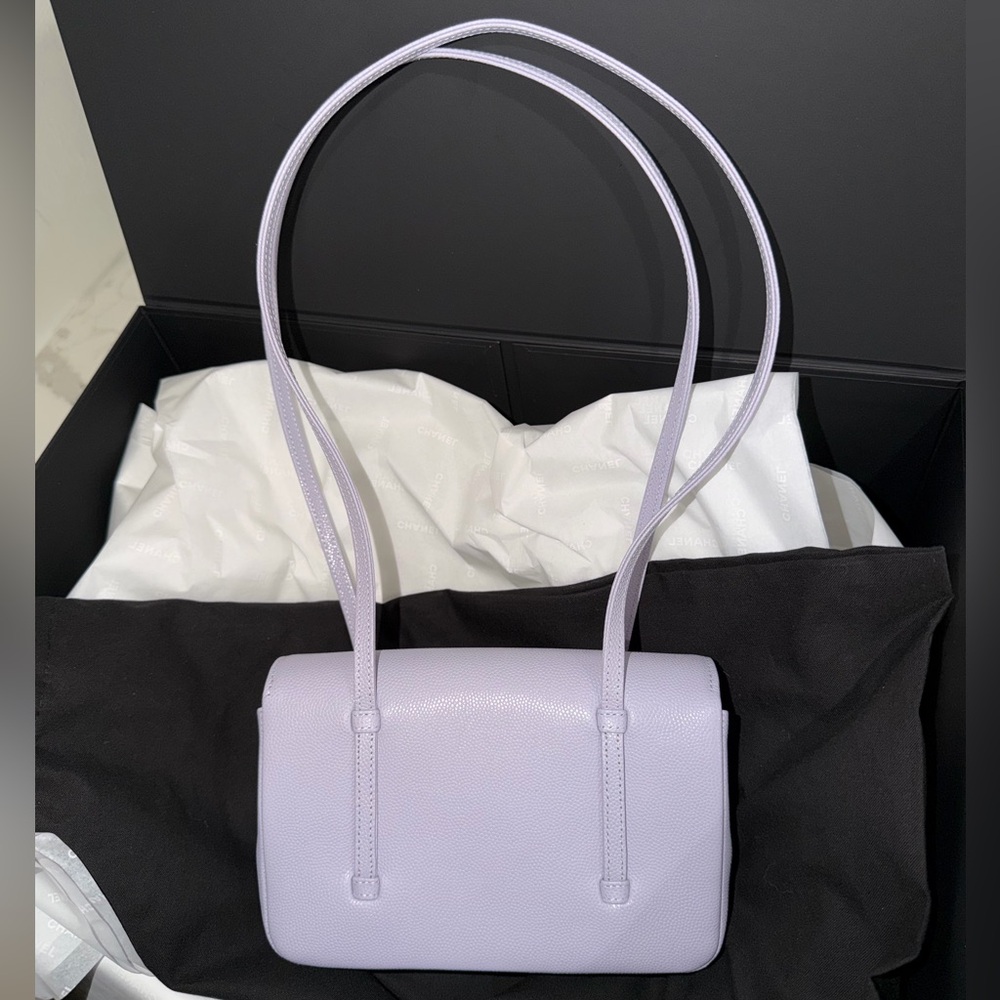 Chanel 26S Preppy Coco Mini Purple Caviar Leather Gold CC Logo Shoulder Bag - Picture 8 of 16